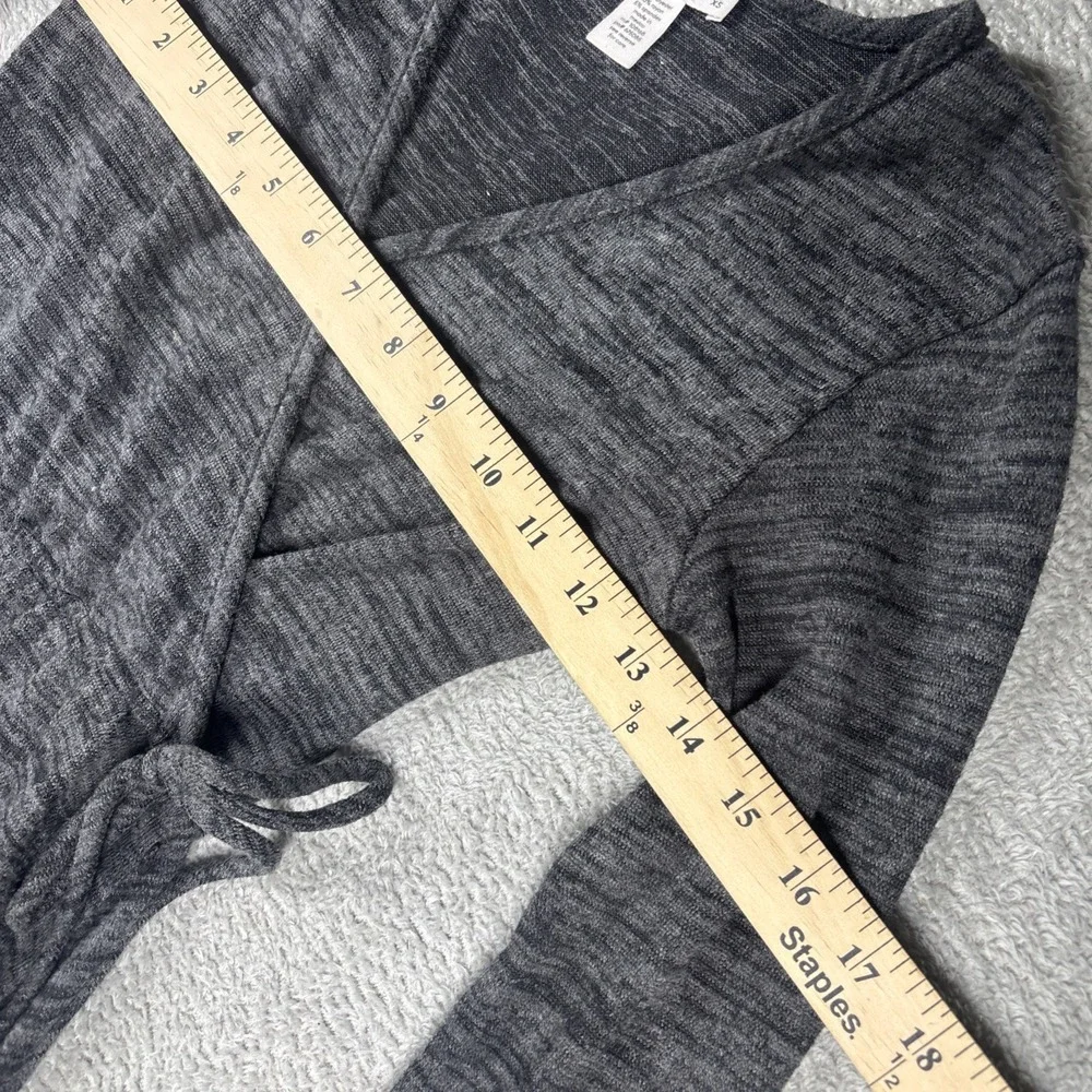 Full Tilt Faux Wrap Dress Dark Gray Long‎ Sleeve Women's Size XS